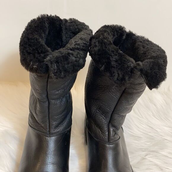 Santana Canada black leather winter boots size 6.5 - Picture 9 of 13